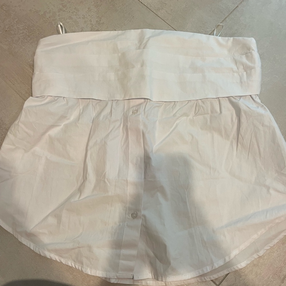NWT White Strapless Top